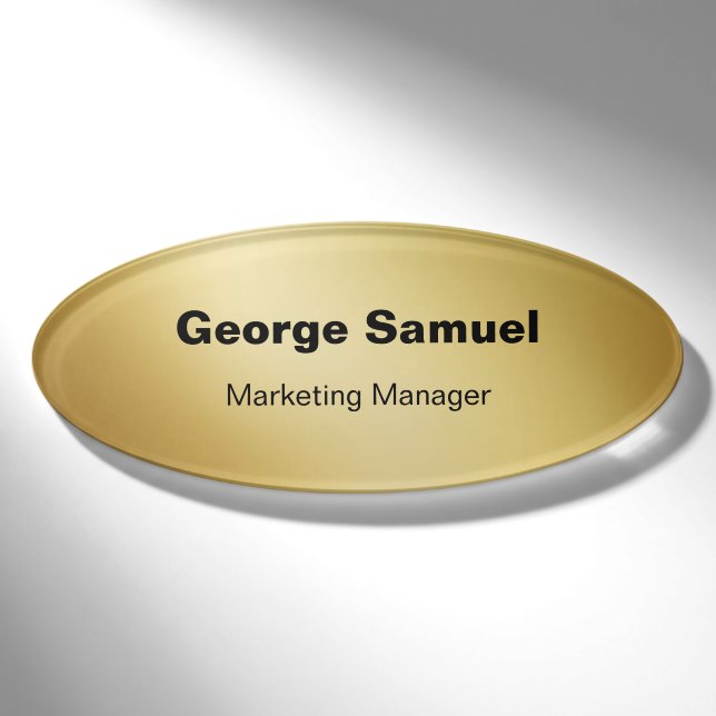 Simple Business Employee Name Tag (Front)