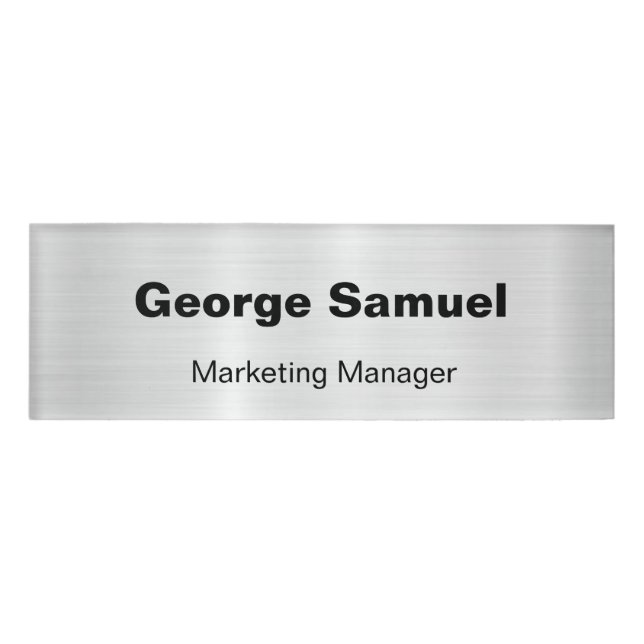 Simple Business Employee Name Tag (Front)