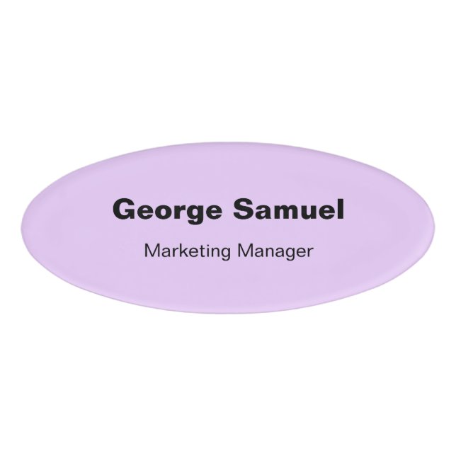 Simple Business Employee Name Tag (Front)