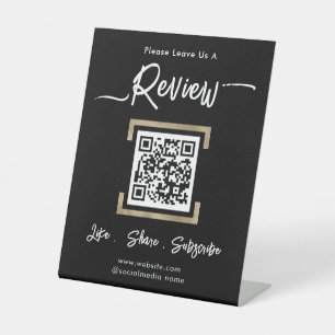 Simple Business Guest Review Connect  Pedestal Sign