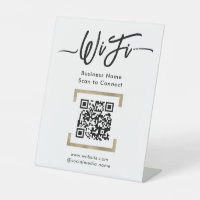 Simple Business Guest Wifi Pedestal Sign