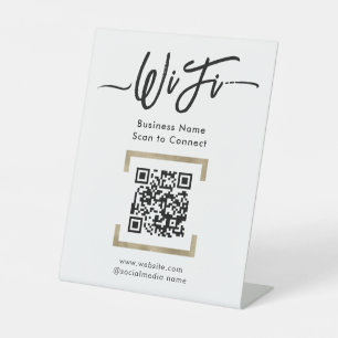 Simple Business Guest Wifi Pedestal Sign