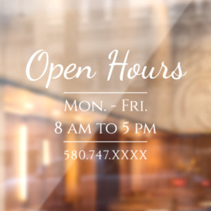 Simple Business Hours and Phone Number