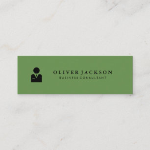 Simple Business Icon / Green Mini Business Card