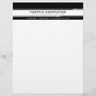 SIMPLE BUSINESS LETTERHEAD :: hi-tech zing 1L Design