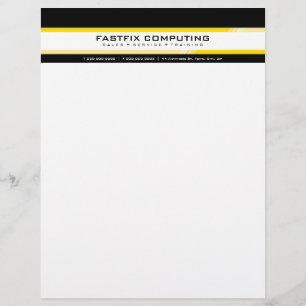 SIMPLE BUSINESS LETTERHEAD :: hi-tech zing 6 Design