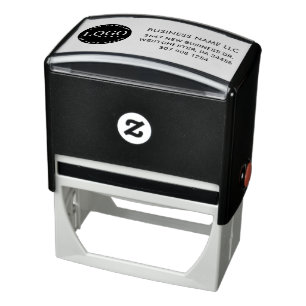 Simple Business Logo Address and Phone Custom Self-inking Stamp