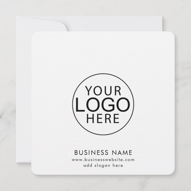 Simple Business Logo and Website Custom Card (Front)