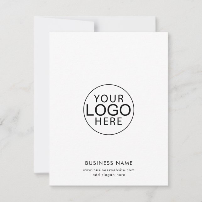 Simple Business Logo and Website Minimalist Card (Front)