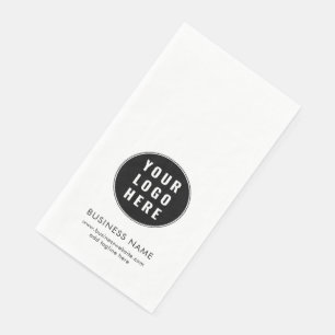Simple Business Logo and Website Promotional Napkin