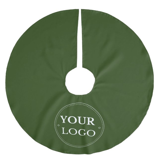 Simple Business Logo Branded Christmas Modern  Brushed Polyester Tree Skirt (Front)