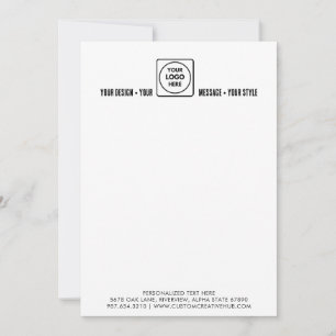 Simple Business Logo Branding Note Card