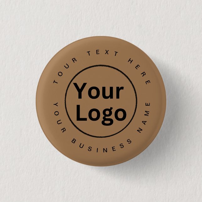 Simple Business Logo brown 3 Cm Round Badge (Front)