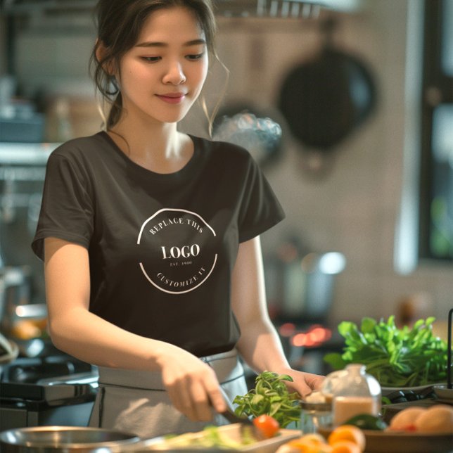 Simple Business Logo Company Staff Custom branded T-Shirt (Creator Uploaded)