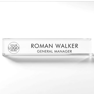 Simple Business Logo Corporate Custom Nameplate