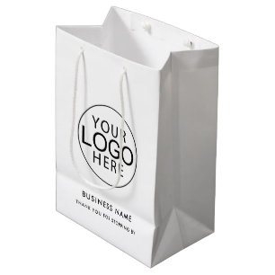 Simple Business Logo Corporate Custom Thank You Medium Gift Bag