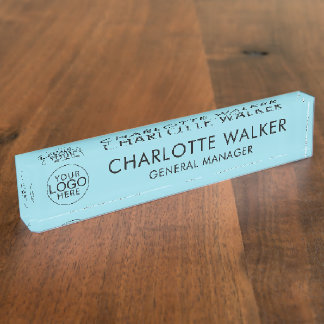 Simple Business Logo Corporate Employees Nameplate