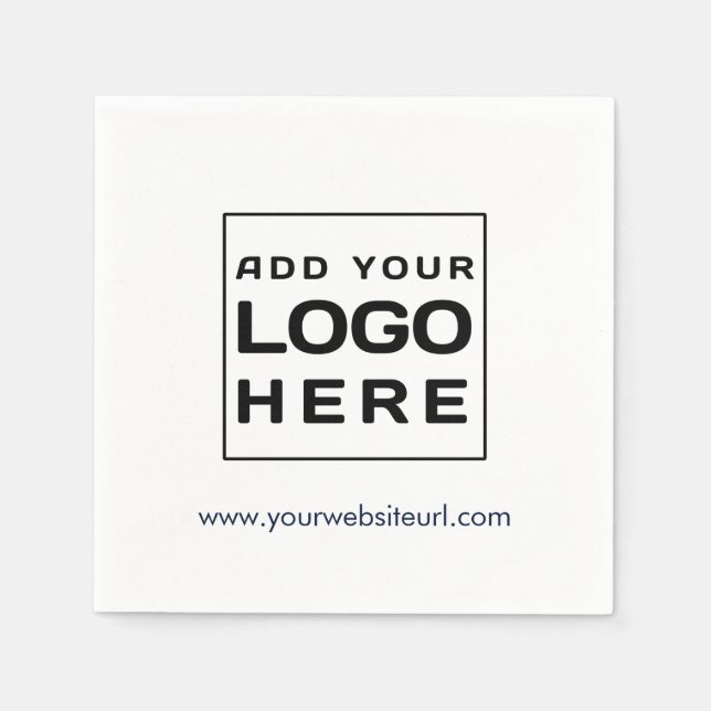 Simple Business Logo Corporate Event Paper Napkin (Front)