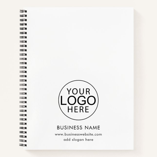 Simple Business Logo Corporate Promotional Swag Notebook (Front)