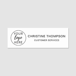 Simple business logo custom name tag