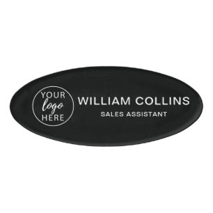 Simple business logo custom name tag
