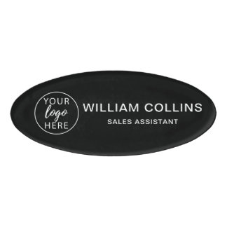 Simple business logo custom name tag
