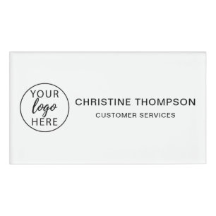 Simple business logo custom name tag