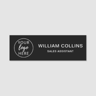 Simple business logo custom name tag