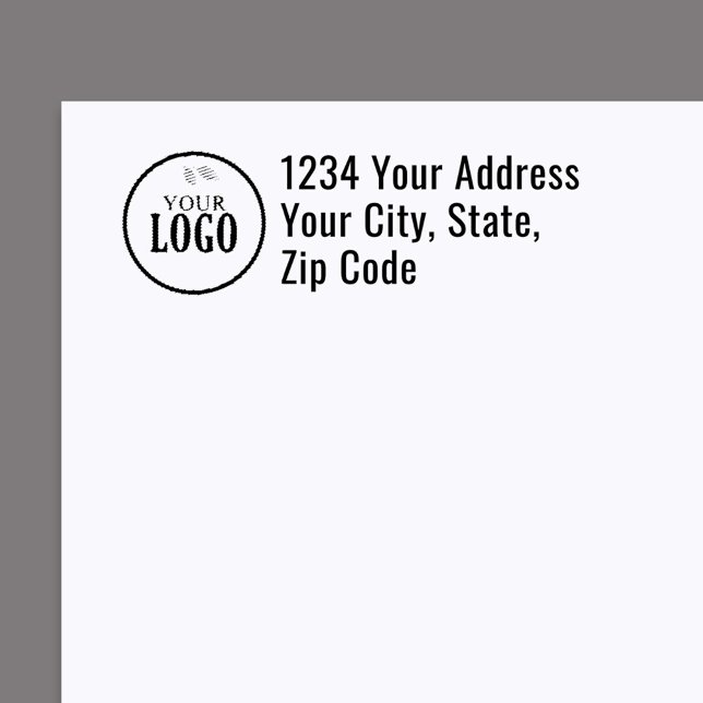 Simple Business Logo Custom Return Address Self-inking Stamp (Simple add your logo business return address stamp.)