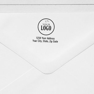 Simple Business Logo Custom Return Address Self-inking Stamp