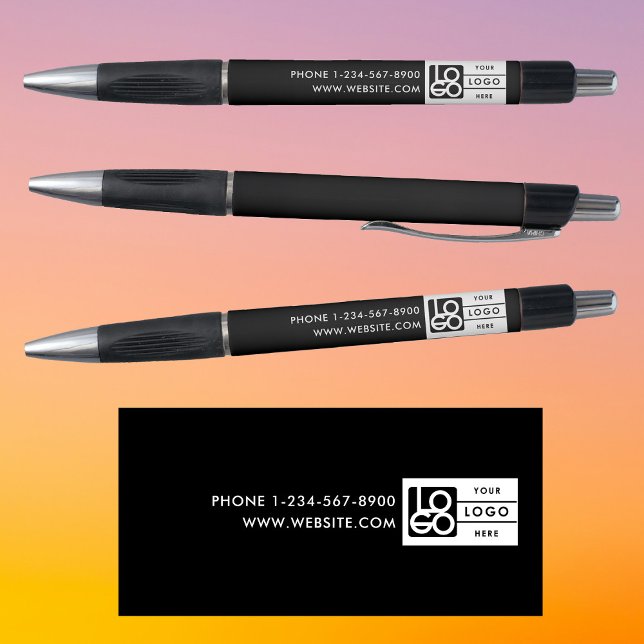 Simple Business Logo Custom Text Black White (Simple Business Logo Custom Text Black White Pen)