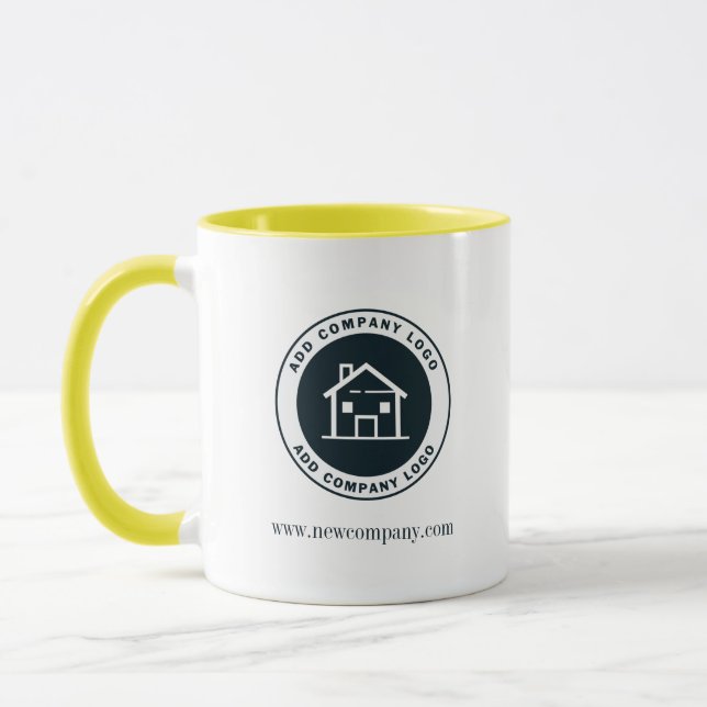 Simple Business Logo Employees Swag Custom Mug (Left)