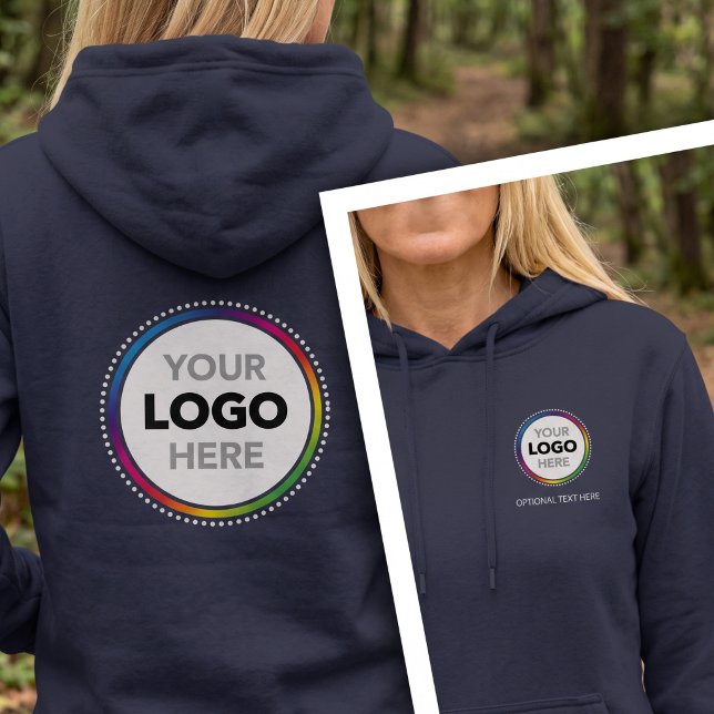 Simple Business Logo Hoodie - Front & Back Print (Creator Uploaded)