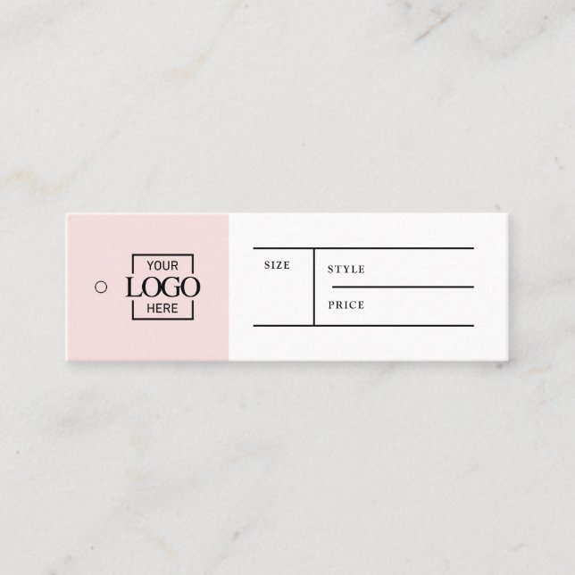 Simple Business Logo Label Clothing Price Hang Tag (Front)