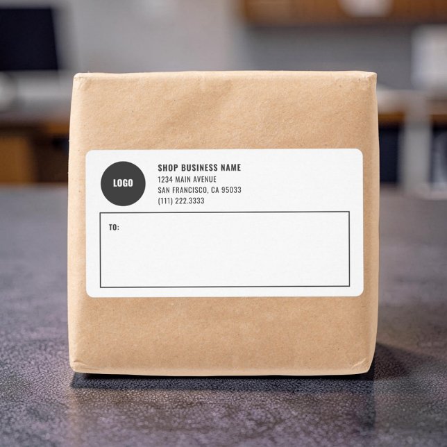 Simple Business Logo Mailing Shipping Labels (Creator Uploaded)