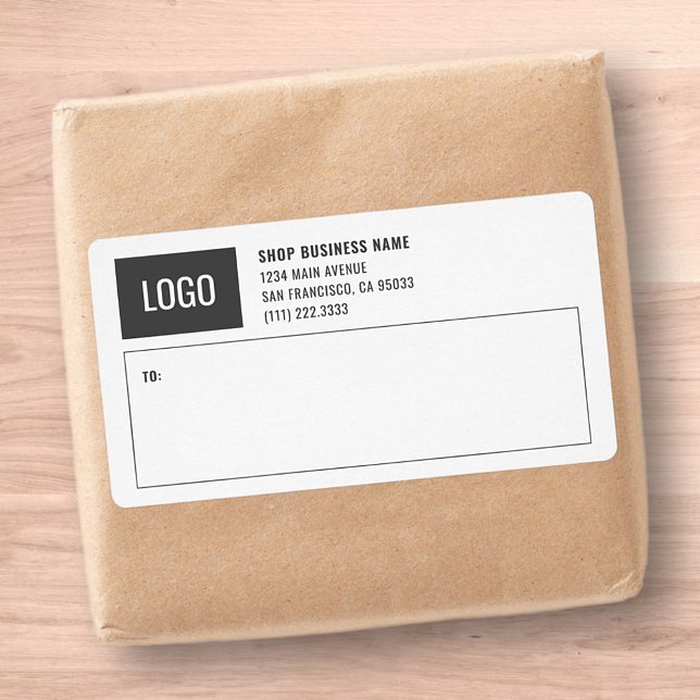 Simple Business Logo Mailing Shipping Labels (Creator Uploaded)