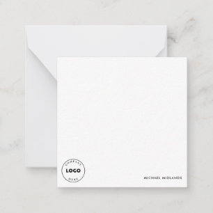 Simple Business Logo Minimalist Black White Card