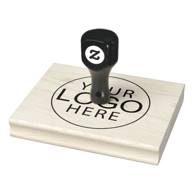 Simple Business Logo Minimalist Custom Rubber Stamp (Stamp)