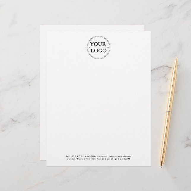 Simple Business Logo Modern  Custom Letterhead (Front/Back In Situ)