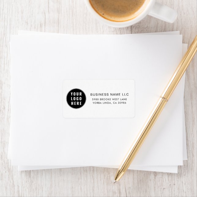 Simple Business Logo Modern Shipping Address Label (Insitu)
