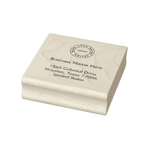 Simple Business Logo   Name   Address  Rubber Stamp