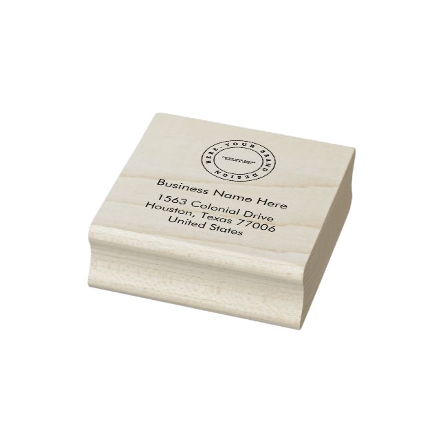 Simple Business Logo | Name | Address Rubber Stamp (Stamp)