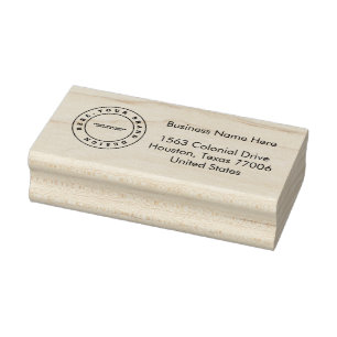 Simple Business Logo   Name   Address  Rubber Stamp