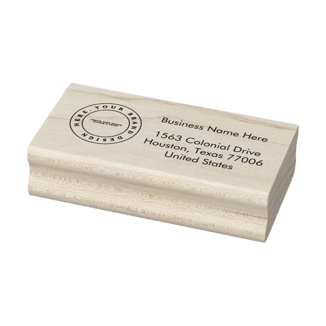 Simple Business Logo | Name | Address  Rubber Stamp (Stamp)