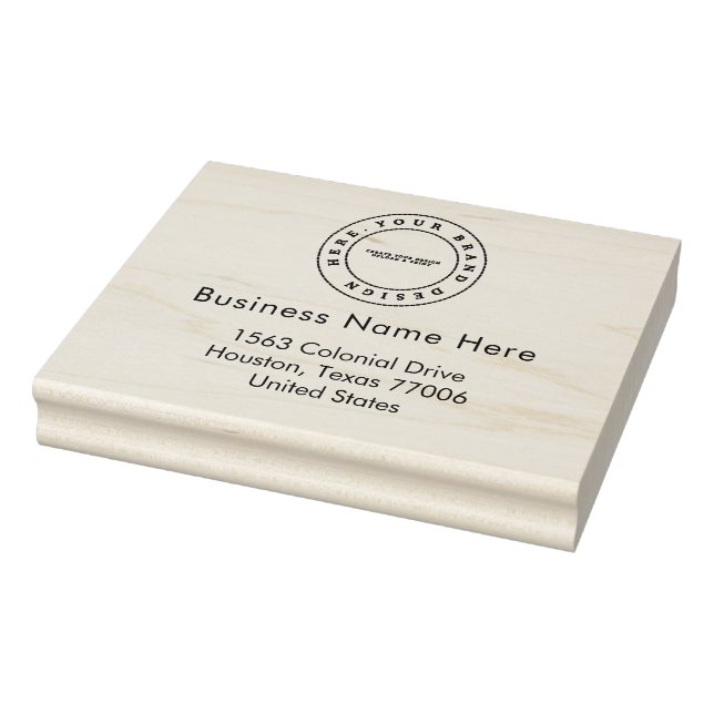 Simple Business Logo | Name | Address  Rubber Stamp (Stamp)