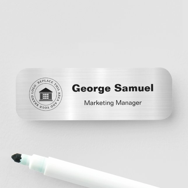 Simple Business Logo | Name | Designation Name Tag (In Situ)