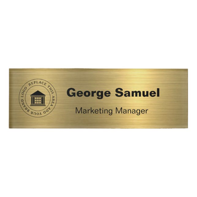 Simple Business Logo | Name | Designation Tag (Front)