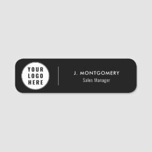 Simple Business Logo Office Employees Custom Name Tag