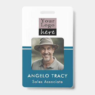 Simple Business Logo Photo Name Badge ID Badge