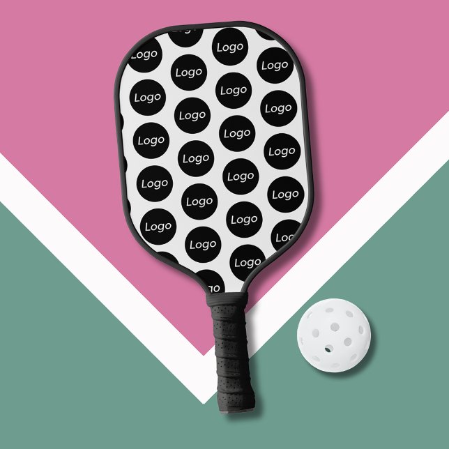Simple Business Logo Promotional Pickleball Paddle (Logo business logo white pickleball paddle)